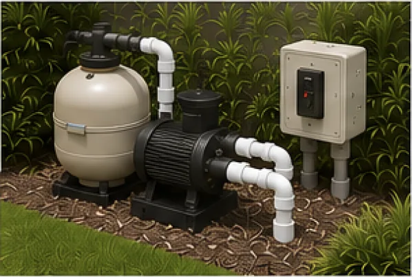 Pool pump equipment with off switch