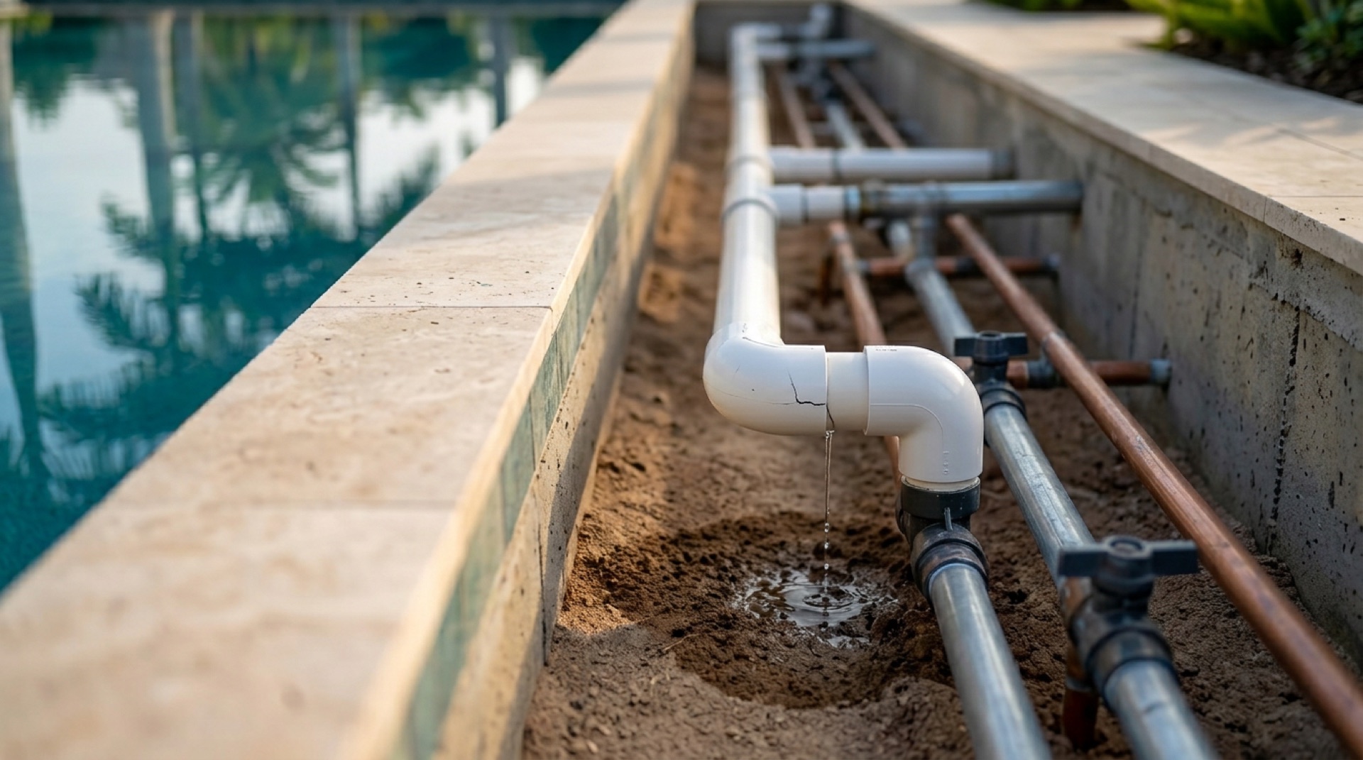 The exact leak point identified and the targeted repair solution in action.
