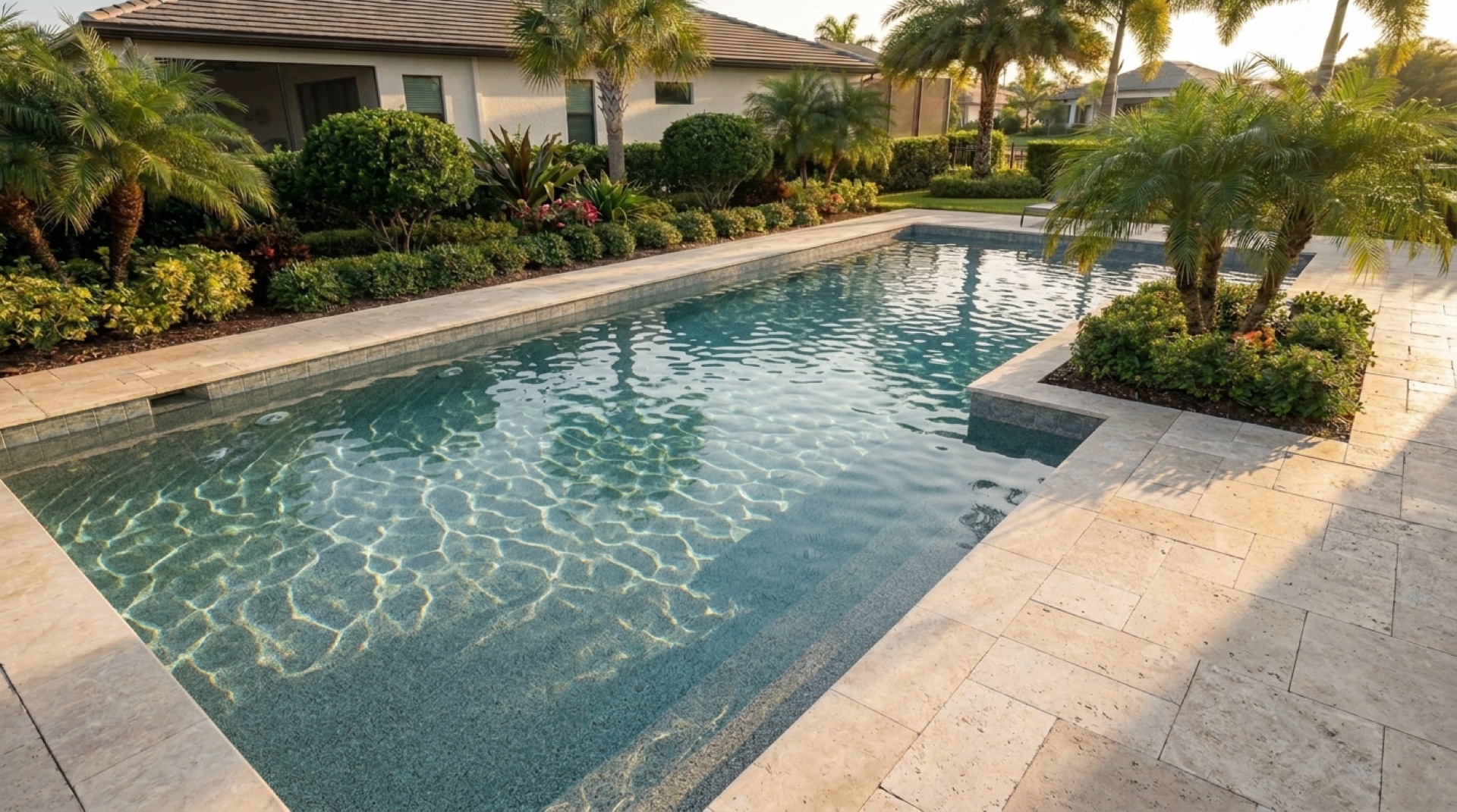 Pool startup and water chemistry balancing after resurfacing.